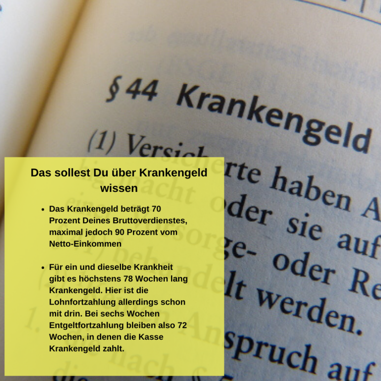 Das Wichtigste zum Krankengeld im Überblick Das Wichtigste zum Krankengeld im Überblick