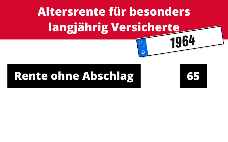 Altersrente für besonders langjährig Versicherte mit Jahrgang 1964